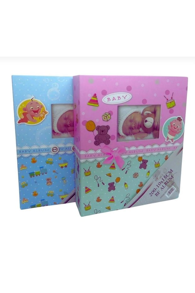 2 Pcs 10X15Cm 200-Piece Baby Album - Girl and Boy - Total 200 Photos