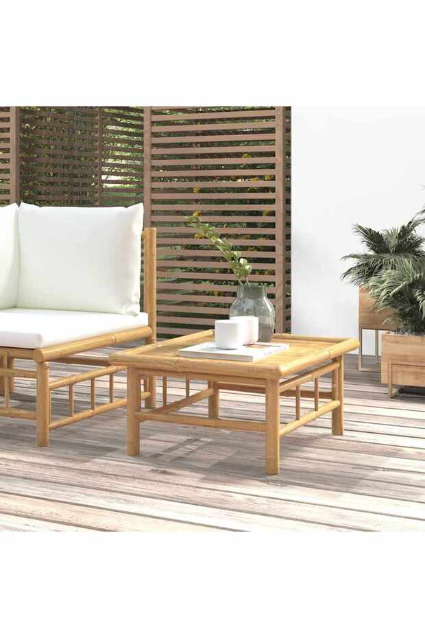 Garden Table 65x55x30 cm Bamboo