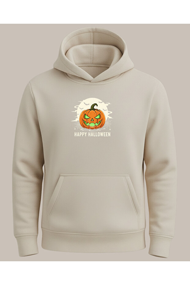 سويت شيرت مطبوع عليه Happy Halloween/ القرع