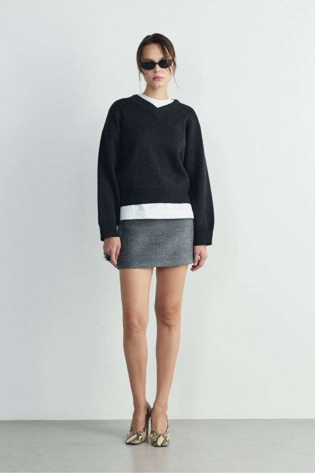 Smoked Fade V-Neck Sweater
