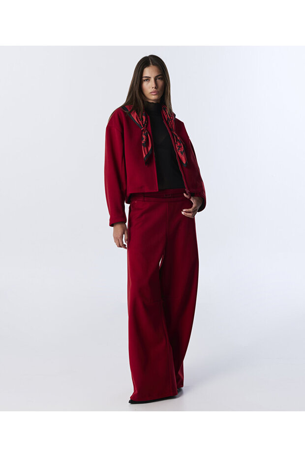 سترة بومبر مع وشاح قابل للفصل - 2