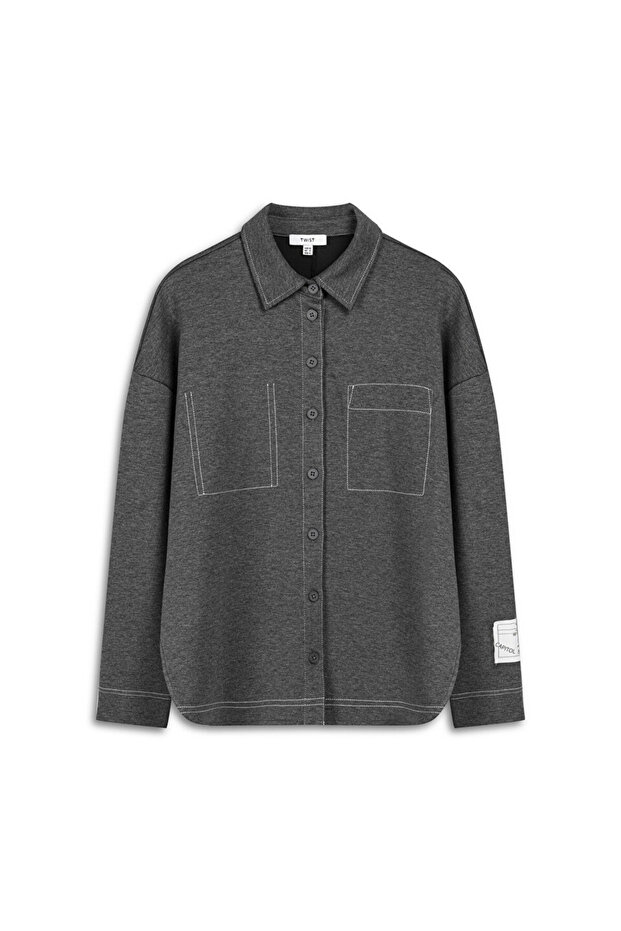 KONTRAST DİKİŞLİ GÖMLEK - 3