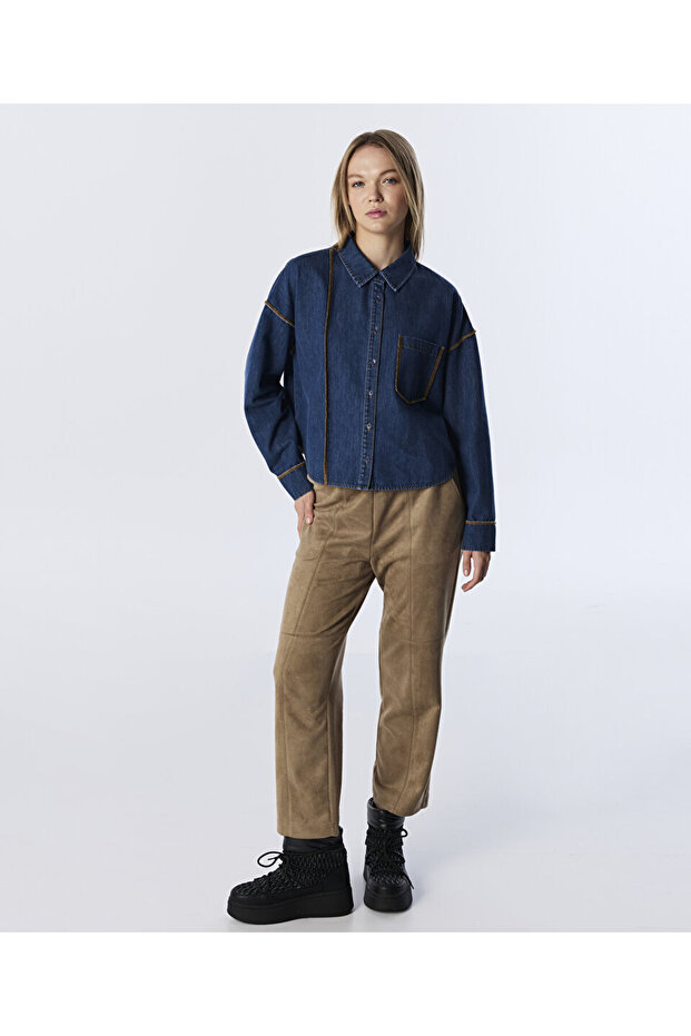 KONTRAST DİKİŞLİ GÖMLEK - 5