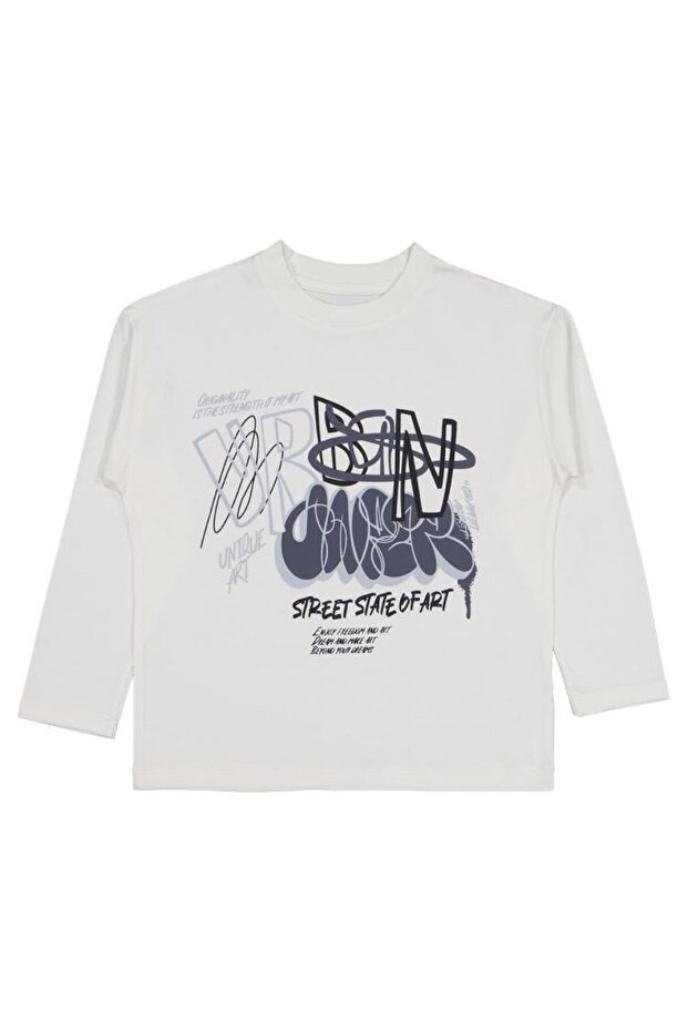 Urban Printed Sweatshirt for 6-9 Years - Ecru