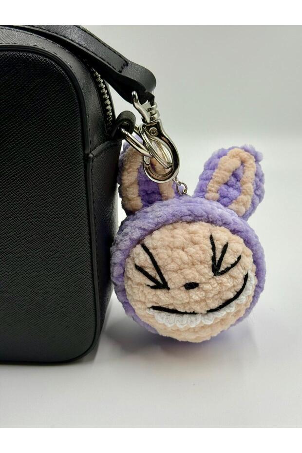 Handmade Figure Charm Keychain - Amigurumi Purple