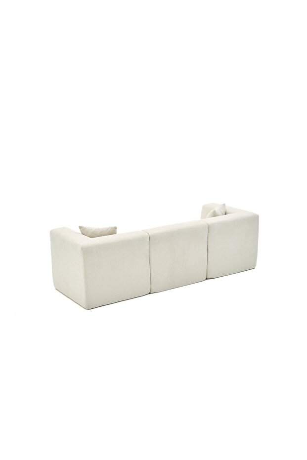 RAKS MODULER SÜNGER ÜÇLÜ KANEPE, KREM - 7