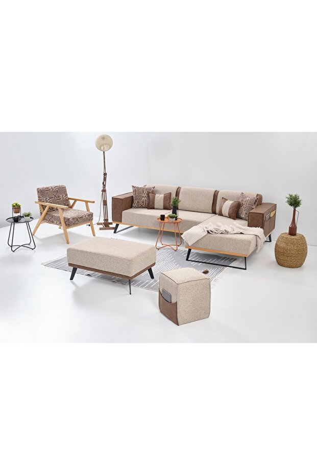 LOFT MİNİ PUF, KAHVE - 4