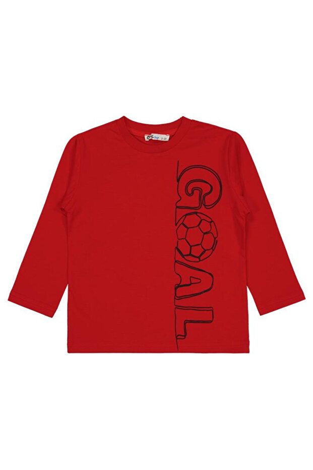 Goal Printed 2-5 Years Old Sweatshirt - Red 2-3 Years Old
