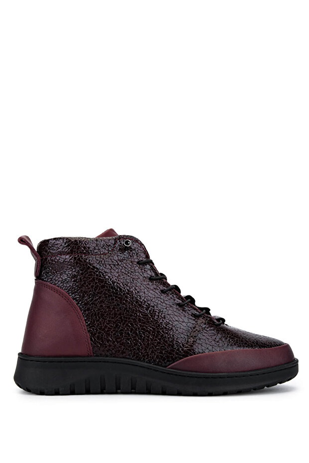 Women's Genuine Leather Claret Red Boots