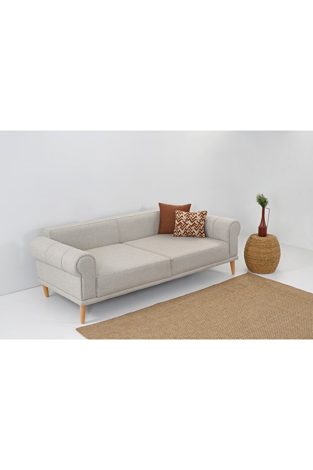 STEP ÜÇLÜ KOLTUK, KREM - 4