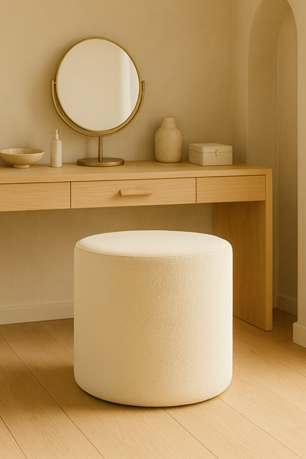 Lime Puf, Teddy Kumaş - 1