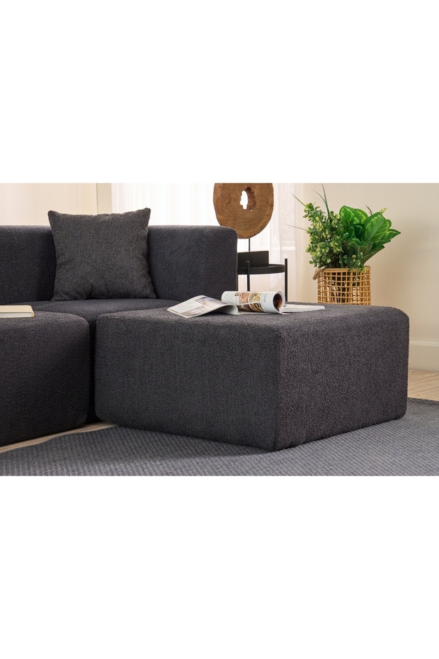 RAKS SERİSİ MODULER FULL SÜNGER KÖŞE KOLTUK, SAĞ VE SOL, ANTRASİT - 4
