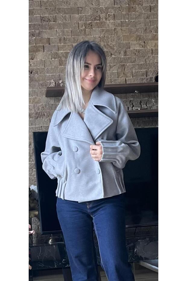 Premium Quality Women's Short Cashmere Coat | Trend Oversized Equivalent Models