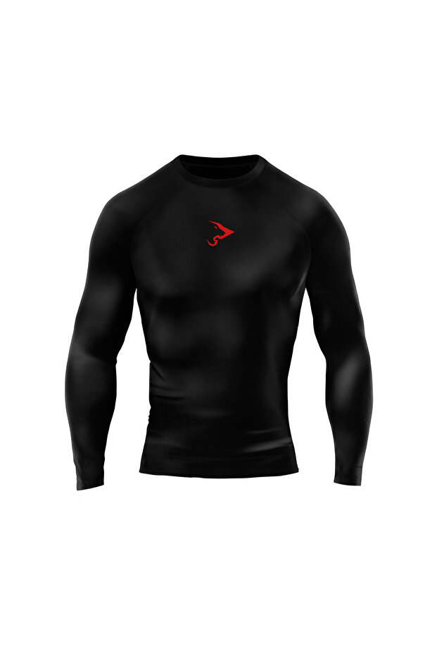 Pro+ Red Uzun Kollu Compression Tişört - 1