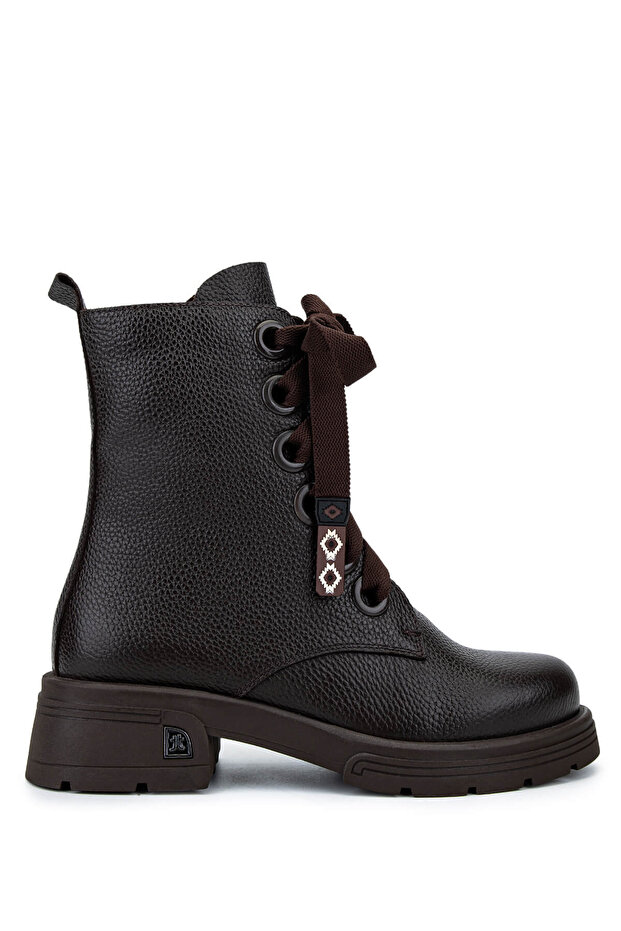 Women's Genuine Leather Brown Floater Classic Boots