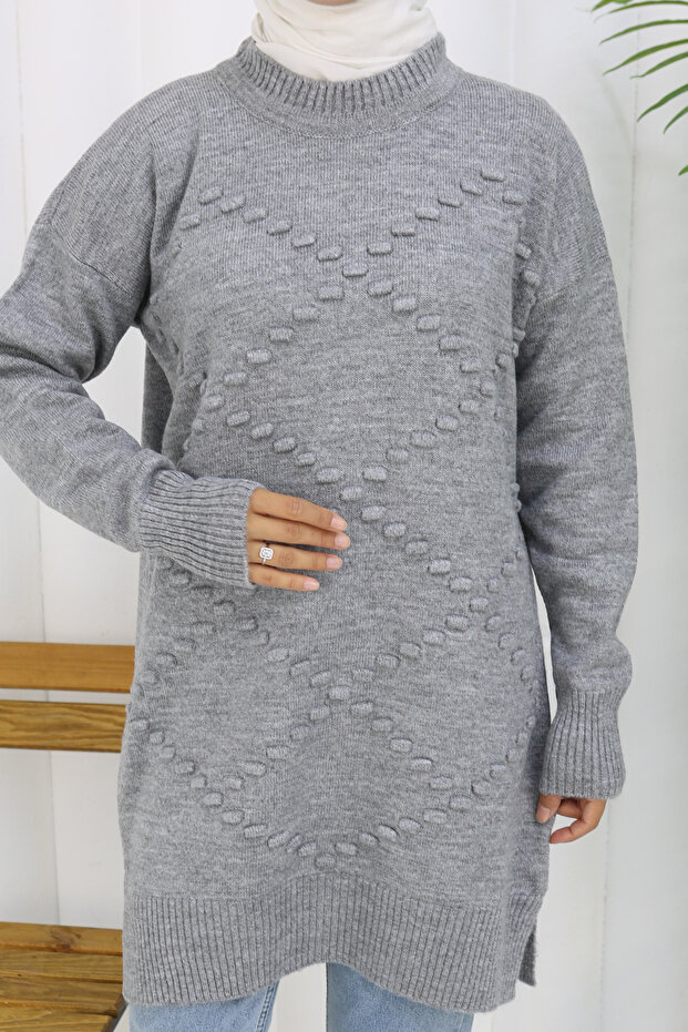 Triko Kazak S3019 Gri - 3