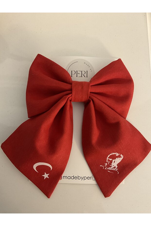Red Bow Buckle – Moon Star and Atatürk Printed | Special for National Holidays |
