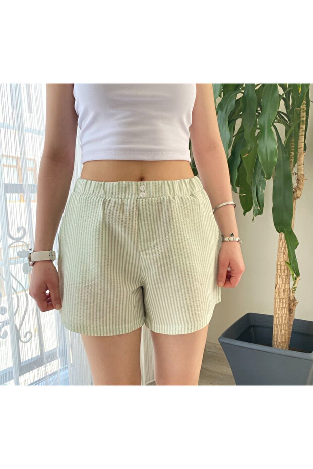 Gofre Kadın Şort - 1