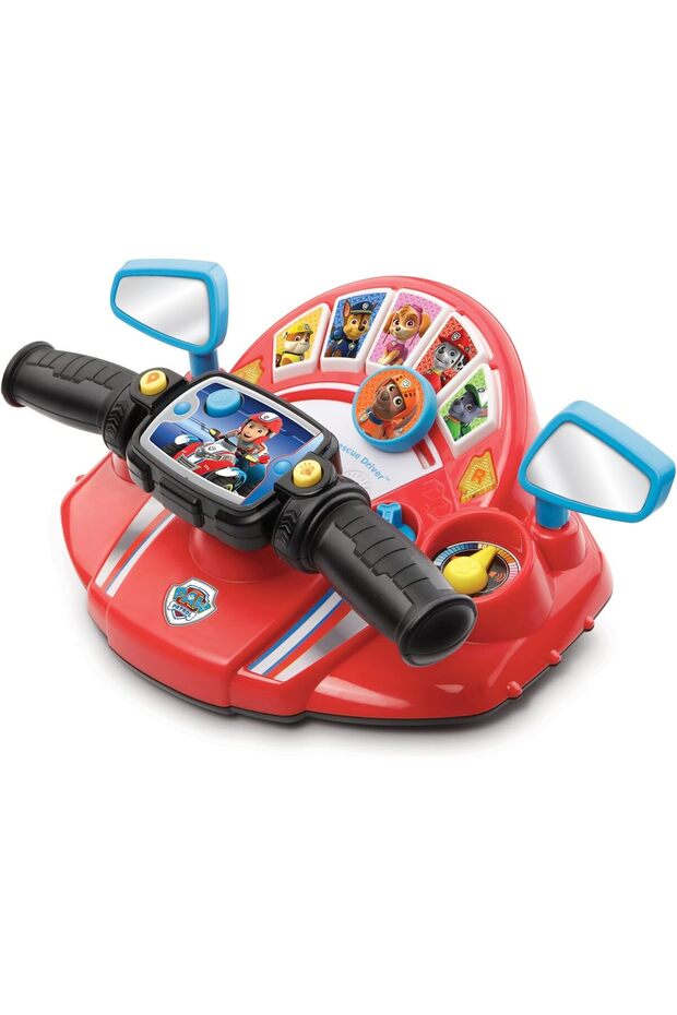 VTech Paw Patrol Pups to the Rescue Driver — 3-in-1 Interactive Driving/Racing Toy (Red/Black)