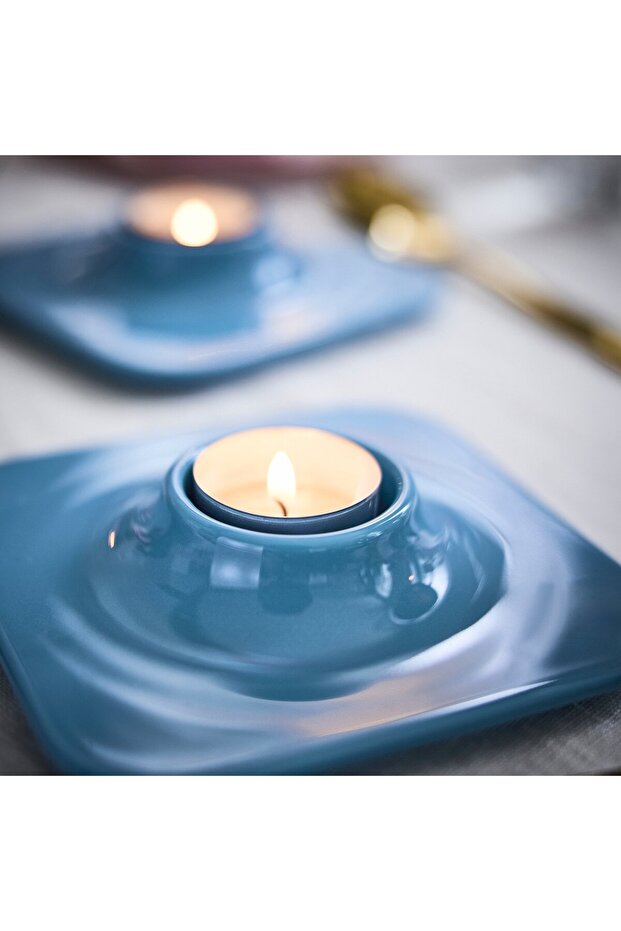 حامل شموع صغيرة من VINTERFINT، أزرق فاتح، 3 سم - 3