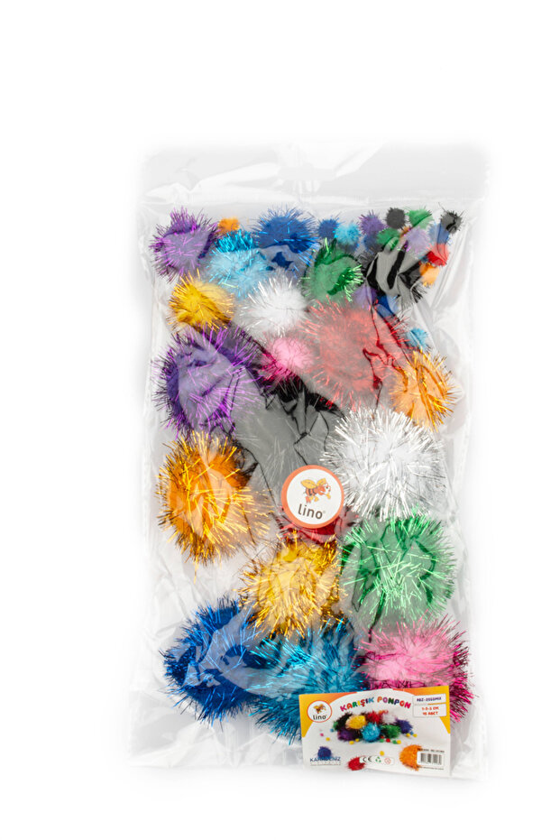 بومبوم مختلط لامع 40 قطعة - 1