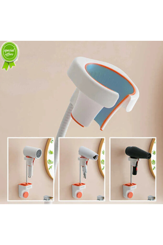 Multifunctional Rotating Bathroom Stand, Durable Plastic, Easy Mounting, White/Grey - 5