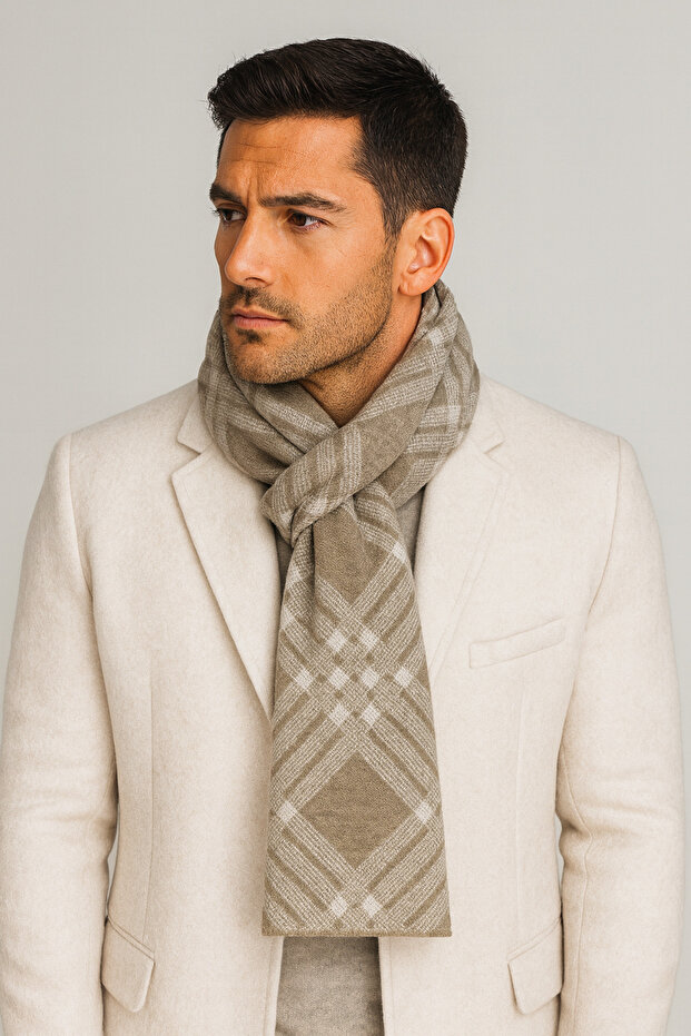 Kareli Triko Atkı - 4