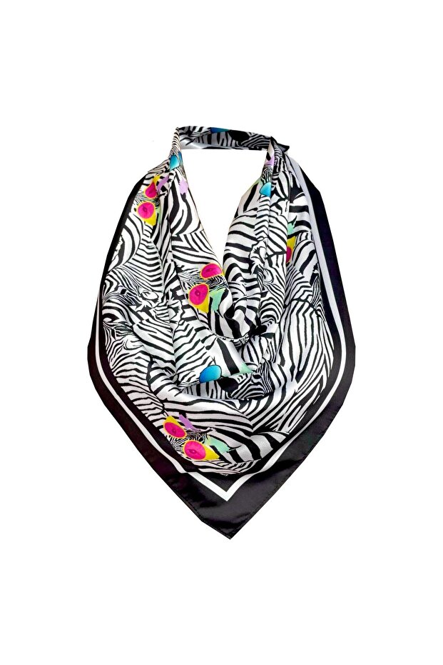 Eșarfă zebră 70*70 cm - 4