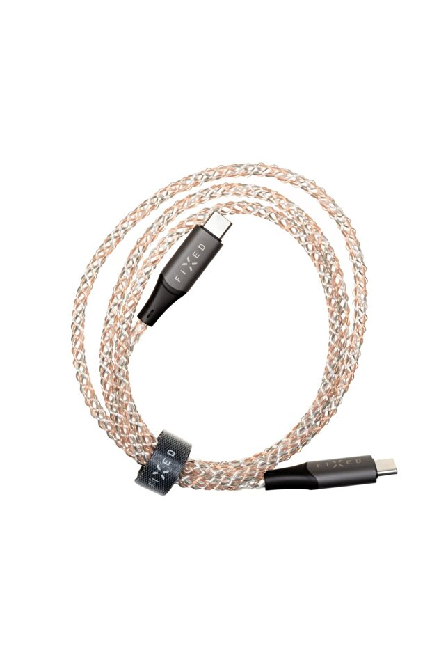 FIXED Glowing Charging Cable USB-C/USB-C 1,2m, PD support, 60W, rainbow - 4