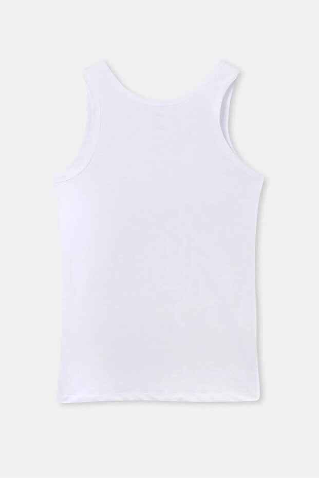 قميص داخلي رجالي أبيض من القطن الممشط مكون من 3 قطع - 3