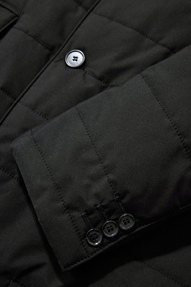 DÜĞMELİ SİYAH MONT - 4