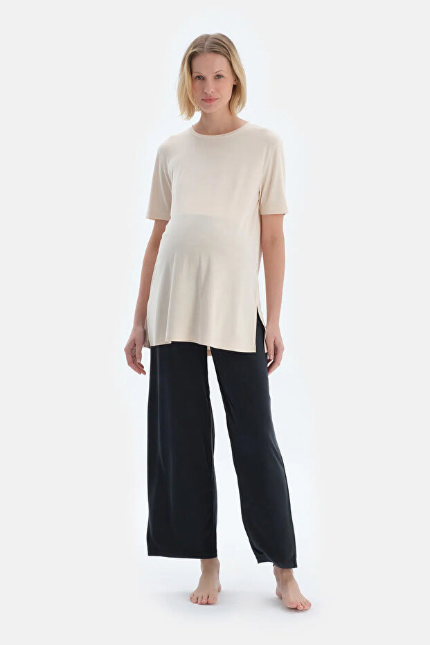 Siyah Modal Hamile Pantolon - 4