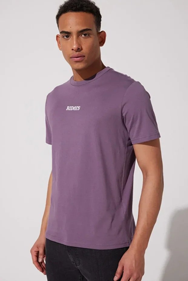 Cotton Loose Fit Back Printed t Shirt Men's t Shirt L231709 499