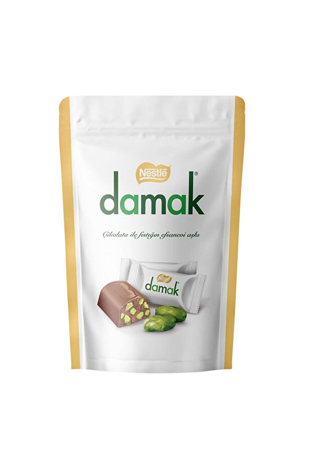 Damak Antep Fıstıklı Sütlü Çikolata Poşet 151.2g x4 adet - 2