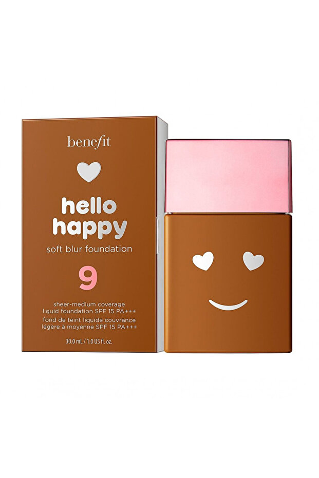 Mattifying foundation, Benefit, Hello Happy Soft Blur, SPF, 30 ml, 09 Deep Neutral - 1