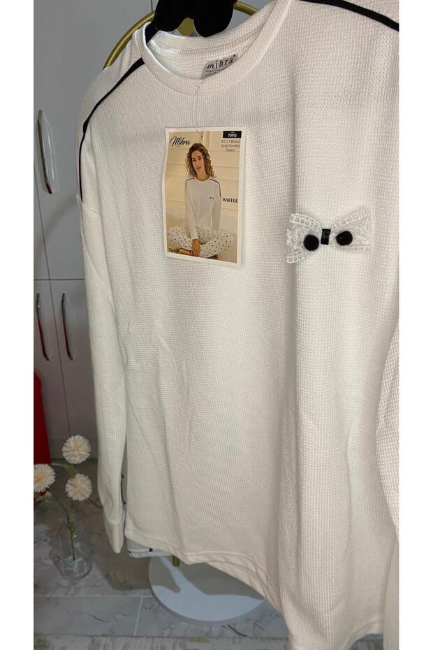 Waffle Kumaş Pijama Takımı - 4