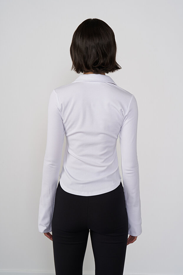 Çıt Çıt Detaylı Örme Gömlek - 4