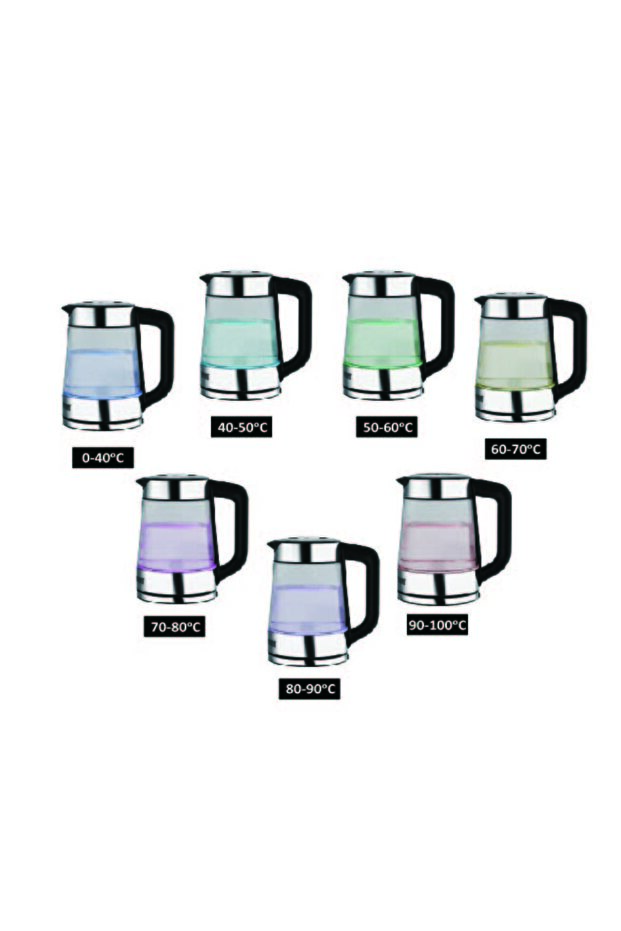 Electric kettle with temperature control and LED backlight, 1.7 liters - 6