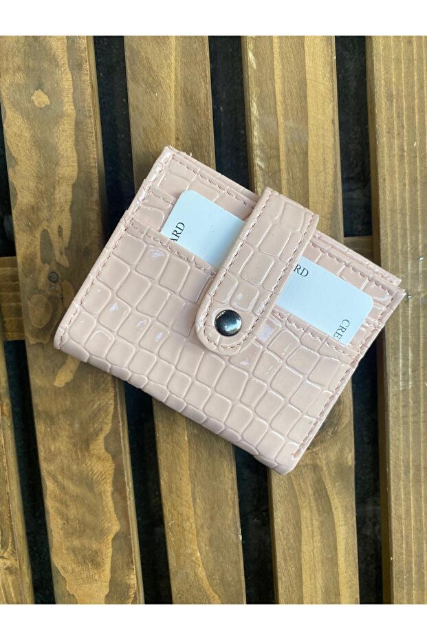 Croco Pattern Faux Leather Snap Closure Women's Wallet-Card Holder (Shipped in Box)
