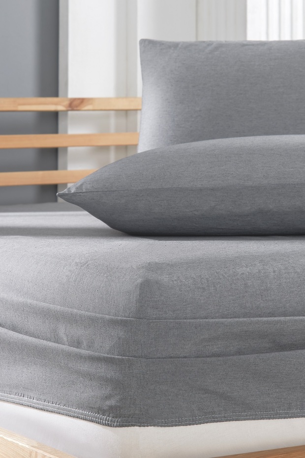 طقم ملاءات سرير مطاطية من قماش AKFİL - 2