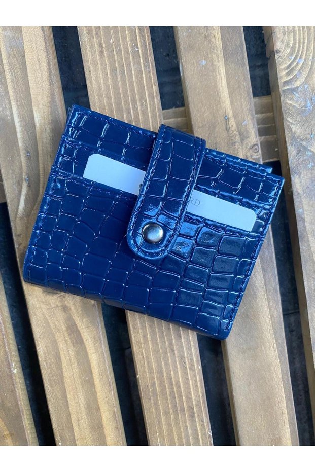 Croco Pattern Faux Leather Snap Closure Women's Wallet-Card Holder (Shipped in Box)
