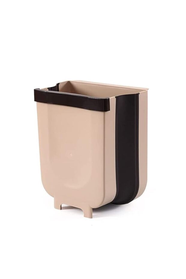 Portable Trash Bin Brown