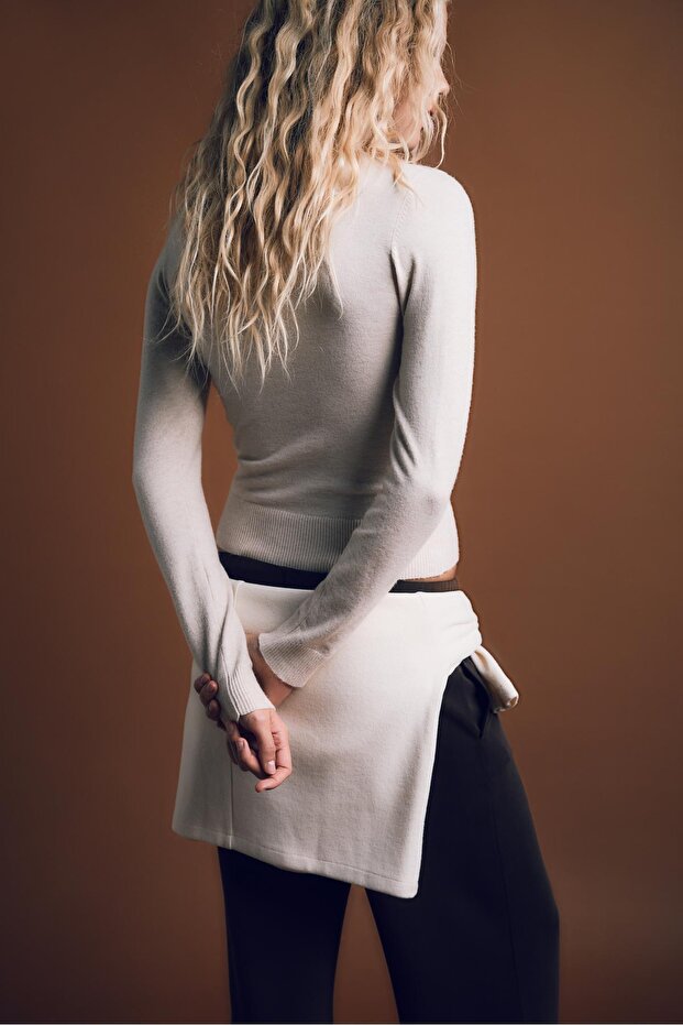 سترة محبوكة أساسية برقبة عالية - 5