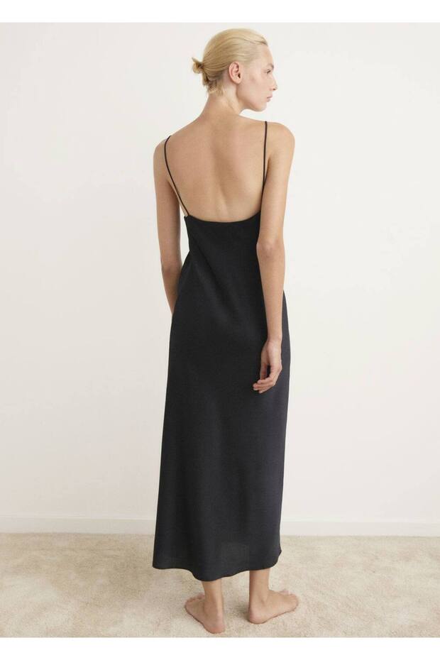 Saten midi gecelik - 4