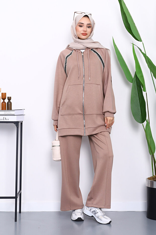 Modal Set with Mink Zippered Tunic and Pants