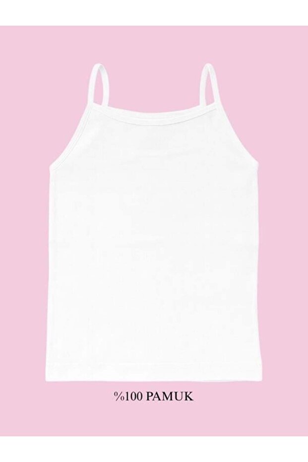 Girl's Cotton Strap Piped Undershirt