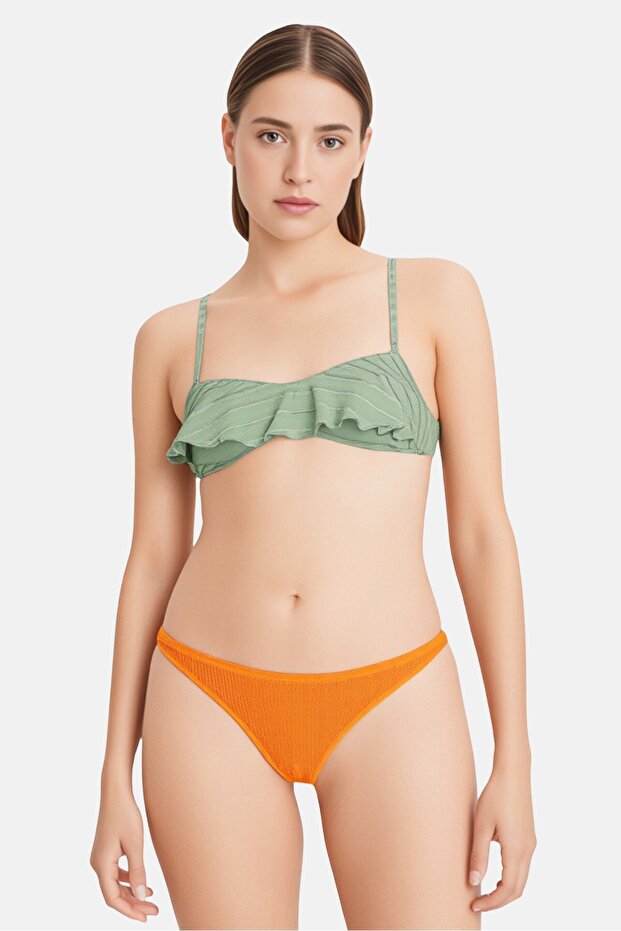 Women Swimwear Bikini Bottom, Orange