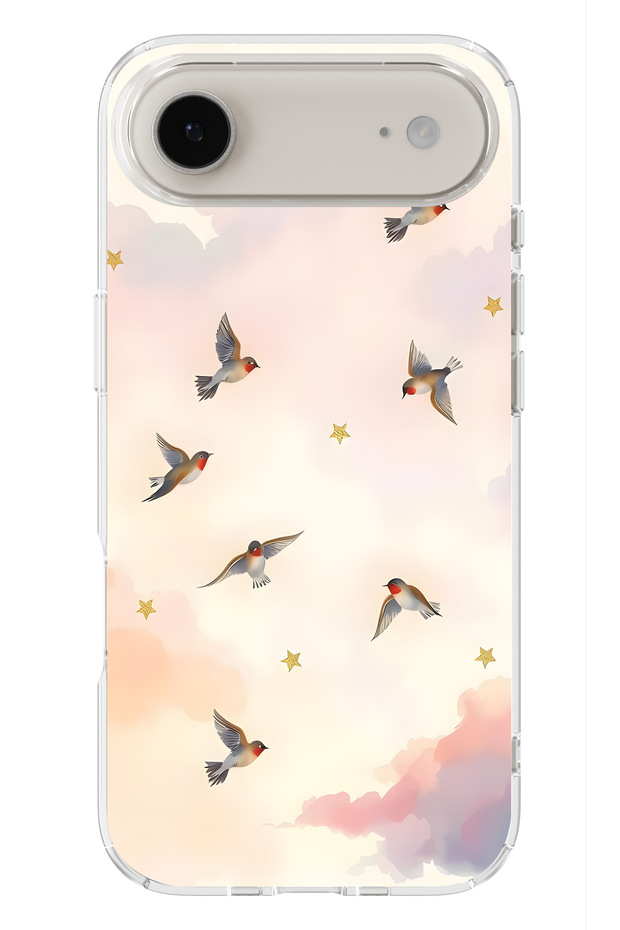 حافظة هاتف شفافة بنمط الطائر الطائر متوافقة مع iPhone 17 Air