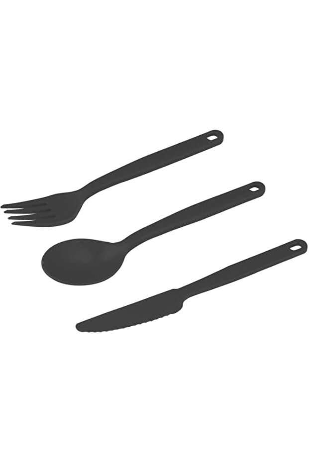 Sea To Summit Camp Cutlery Set-3Pc Charcoal - Grey, One Size