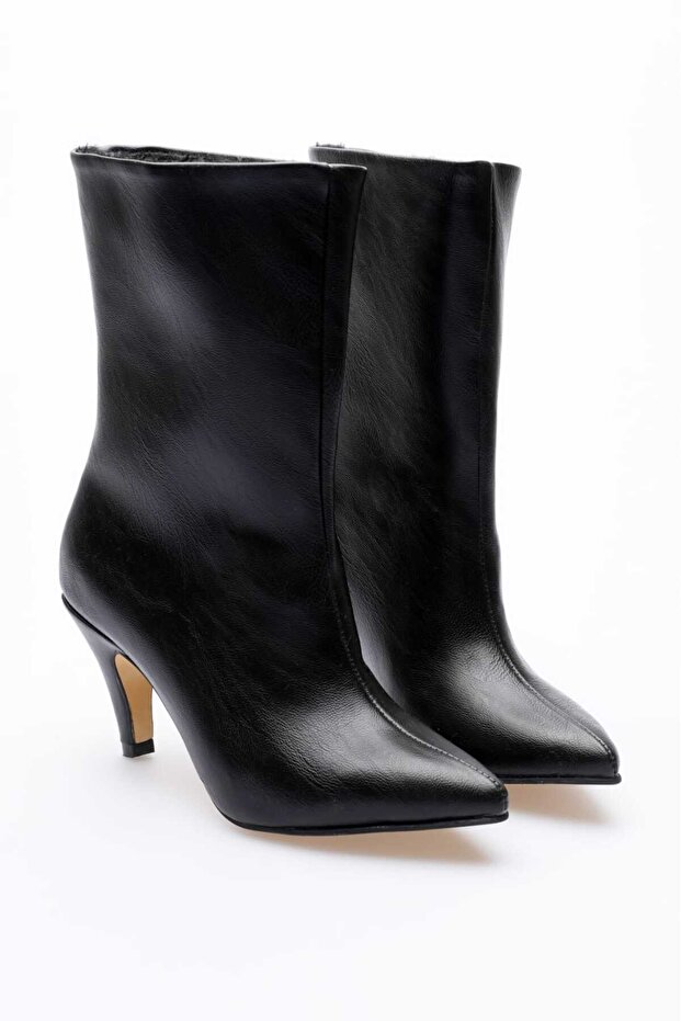 KADIN BOT Sivri Burun İnce Topuk BEJ RUGAN BOT - 2